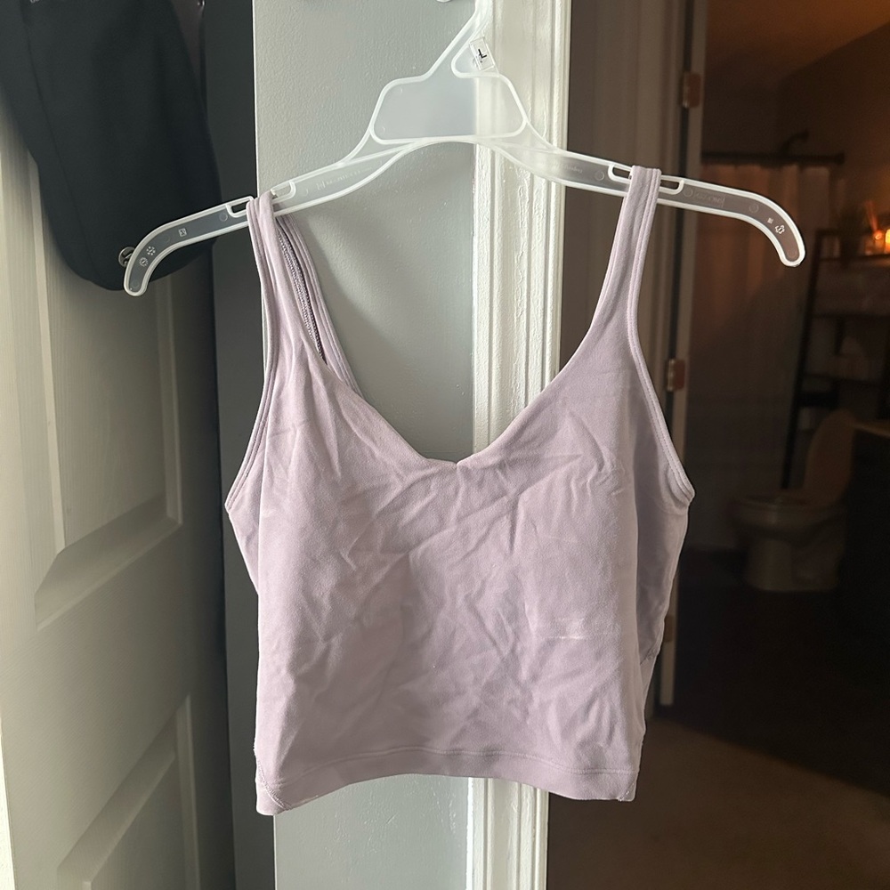 Purple Sleeveless Crop Tank Top Fitted